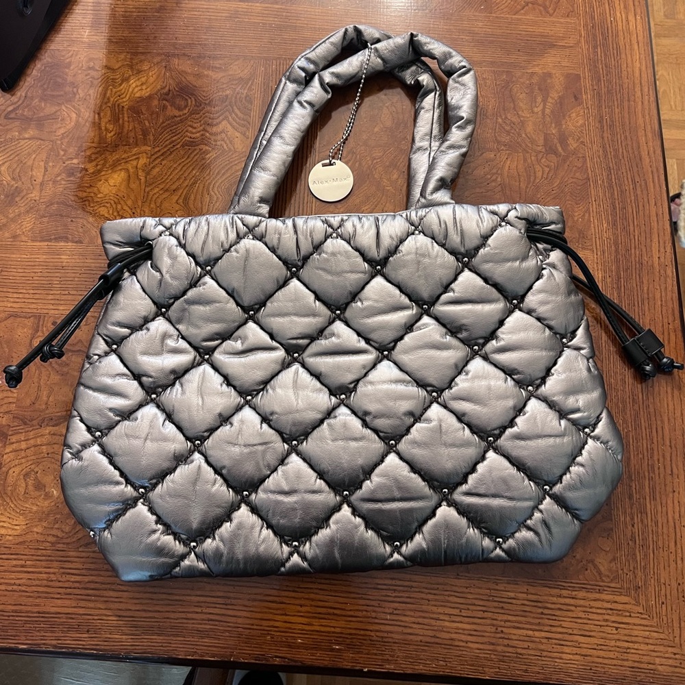 Silver/Gray  Shoulder Bag Alex Max Purse